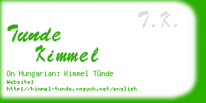 tunde kimmel business card